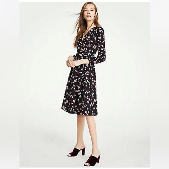 Ann Taylor Dresses & Skirts - NWT ANN TAYLOR MEADOW FLORAL PLEATED WRAP DRESS